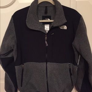 Gray and Black North Face fleece, size M